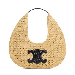 Borse Replica Hobo Classic Basket replica Celine 112772 Nero/Caffè Imitazione