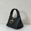 Borsa Replica Gucci Softbit Media/Maxi con Manico a Mezzaluna 837466 Nera Imitazione