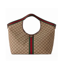 Borsa Replica 1:1 tote Gucci Giglio grande replica 853971 caffè/blu Imitazione
