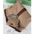 Borsa Replica 1:1 tote Gucci Giglio grande replica 853971 caffè/blu Imitazione