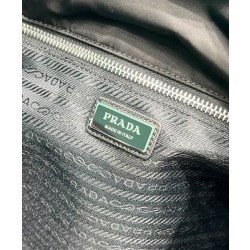 Borsa tote Prada Mariner Media Re-Nylon Replica 2VG133 Nero/Caffè