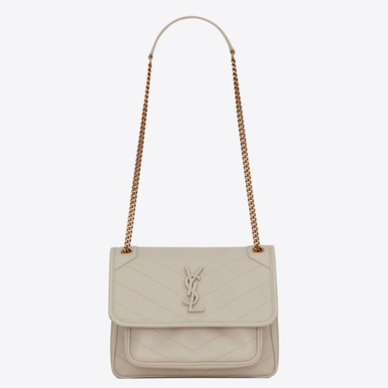 Borsa vintage YSL Saint Laurent Niki Baby bianca
