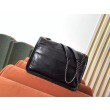 Replica Perfetta vintage YSL Saint Laurent Niki Baby stropicciata nera