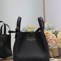 Riproduzione Fedele Replica Borse  Alta Qualità a secchiello Dior Signature piccola/media nera imitazioni