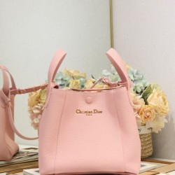 Riproduzione Fedele Borsa a secchiello Dior Signature piccola/media rosa imitazioni