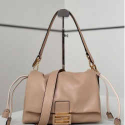 Riproduzione Fedele Borsa Fendi Mamma Baguette Media/Grande Nappa Albicocca imitazioni