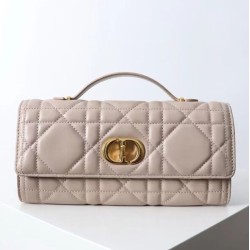 Riproduzione Fedele Pochette Dior Miss Caro Replica Albicocca imitazioni