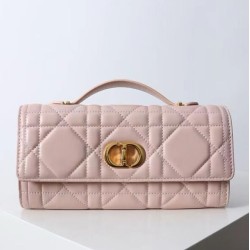 Riproduzione Fedele Pochette Dior Miss Caro Top Handle Clutch Rosa Imitazioni imitazioni