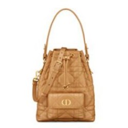 Riproduzione Fedele Replica Bora Pari all'originale replica a secchiello Dior Caro piccola Dior M3372 Caffè imitazioni