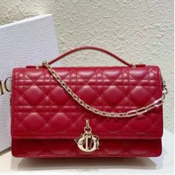 Riproduzione Fedele Replica Borsa Dior My Dior con Maniglia Rossa Imitazioni imitazioni