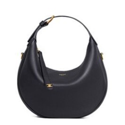 Riproduzione Fedele Borse Imitazioni Hobo Celine Teen Celine Lulu replica Celine in pelle di vitello granata 120723 Nero/Crema imitazioni