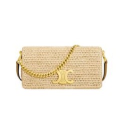 Riproduzione Fedele Replica Perfetta Celine Multipochette Rafia replica Celine 10M432 Caffè imitazioni