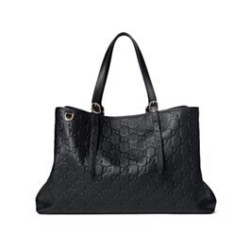 Riproduzione Fedele Replica Borsa tote grande Gucci GG Emblem imitazione 815213 Nero Imitazioni imitazioni