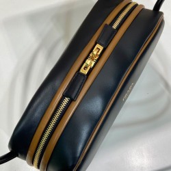 Riproduzione Fedele Borsa a tracolla Prada Swing Smooth Replica 1BC249 Nero imitazioni