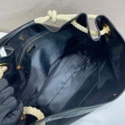 Riproduzione Fedele Borsa a tracolla Prada Mariner grande Re-Nylon Replica 1BC244 Nero/Caffè Imitazione imitazioni