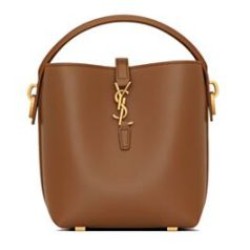 Riproduzione Fedele Borse Replica Alta Qualità a hobo YSL Saint Laurent Le 37 Mini Shiny 765870 Caffè Imitazioni imitazioni