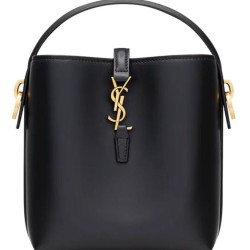 Riproduzione Fedele Borse Imitazioni a secchiello YSL Saint Laurent Le 37 Mini Shiny 765870 Nero imitazioni