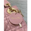 Mini Borsa Dior Lady Dior Replica Dior con O-link Rosa Cannage