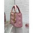 Mini Borsa Dior Lady Dior Replica Dior con O-link Rosa Cannage