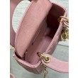 Mini Borsa Dior Lady Dior Replica Dior con O-link Rosa Cannage