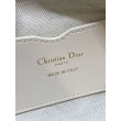 Mini borsa Dior Miss Caro Cigale Oblique Chambray con effetto rafia Blu