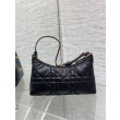Mini borsa Dior Miss Caro Cigale replica Dior Macrocannage nera
