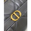 Mini borsa Dior Miss Caro Cigale replica Dior Macrocannage nera