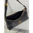 Mini borsa Dior Miss Caro Cigale replica Dior Macrocannage nera