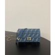 Portafoglio Baguette Fendi con catena replica Fendi 8M0498 Blu