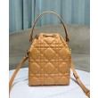Replica Bora Pari all'originale replica a secchiello Dior Caro piccola Dior M3372 Caffè
