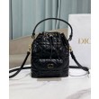 Replica Borse Replica a secchiello Dior Caro piccola Dior M3372 Nero