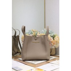 Replica Borsa a secchiello Dior Signature piccola/media grigia