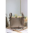 Replica Borsa a secchiello Dior Signature piccola/media grigia