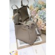 Replica Borsa a secchiello Dior Signature piccola/media grigia