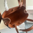 Replica Replica Perfetta Celine Mini Cabas Anais Triomphe Marrone in Vitello Granato Imitazioni