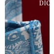 Replica Borsa Dior Book Tote media Dior M1286 ricamata con il motivo celeste D-Butterfly Paisley blu/bianco