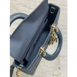 Replica Borse Replica Alta Qualità Dior Lady D-Joy Media Cannage Blu