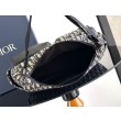 Replica Imitazioni borse griffate hobo morbida Dior Rider media Dior Oblique Jacquard nera/beige