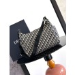 Replica Imitazioni borse griffate hobo morbida Dior Rider media Dior Oblique Jacquard nera/beige