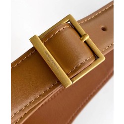 Replica Borse Firmate Replica piccola YSL Saint Laurent Le 5 A 7 Supple in rafia Caffè