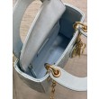 Replica Mini Borsa Dior Lady Dior con O-link Cannage Blu Imitazioni