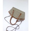 Borsa a mano piccola Gucci GG Emblem 839005 Caffè