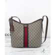 Borsa a tracolla grande Gucci Ophidia 836871 Caffè scuro
