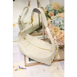 Borsa Dior Piccola/Media D-Journey in Vitello Liscio Vintage Beige