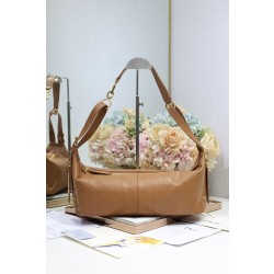 Borse Imitazioni Dior Piccola/Media D-Journey in Vitello Liscio Vintage Cammello