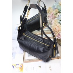 Borse Replica Alta Qualità Dior Piccola/Media D-Journey in Vitello Liscio Vintage Nero