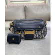 Borse Firmate Replica Dior Piccola Streetchic M3913 Blu scuro Borse Firmate Replica Dior Piccola Streetchic M3913 Blu scuro