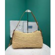 Borsa grande all'uncinetto Prada Aimee Albicocca