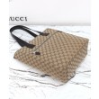 Borse Replica Alta Qualità tote media Gucci in tela GG 834796 Caffè