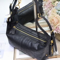 Qualità Specchio Replica Borse Alta Qualità Dior Piccola/Media D-Journey in Vitello Liscio Vintage Nero Riproduzione Fedele Borse Replica Alta Qualità Dior Piccola/Media D-Journey in Vitello Liscio Vintage Nero imitazioni
